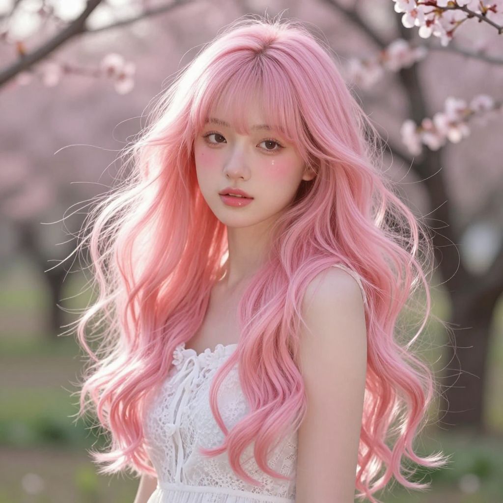 Flowing Bubblegum Pink Locks