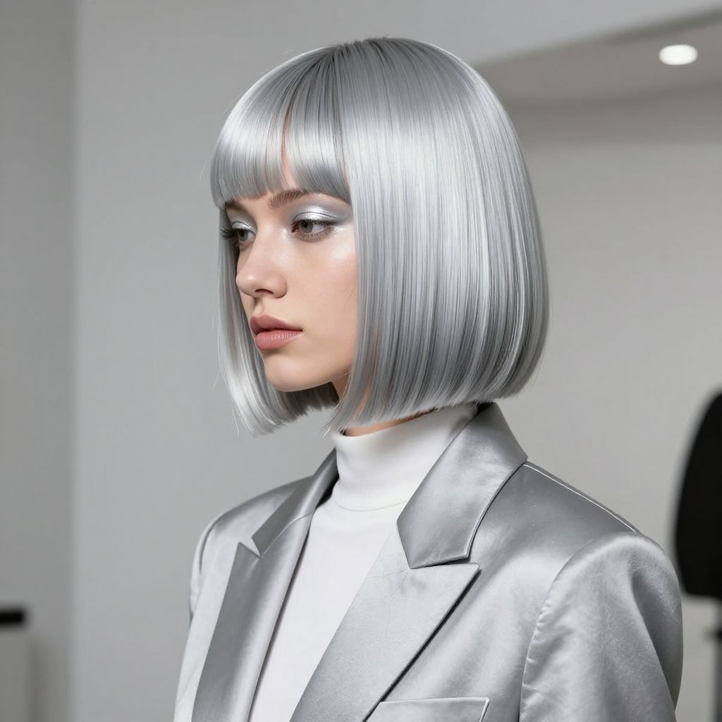 Sleek Silver Bob