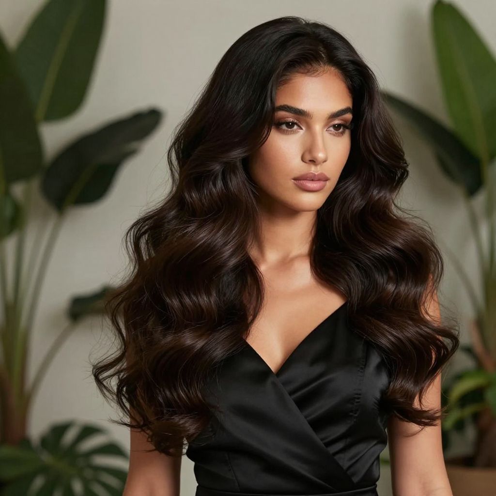 Elegant Long Dark Waves