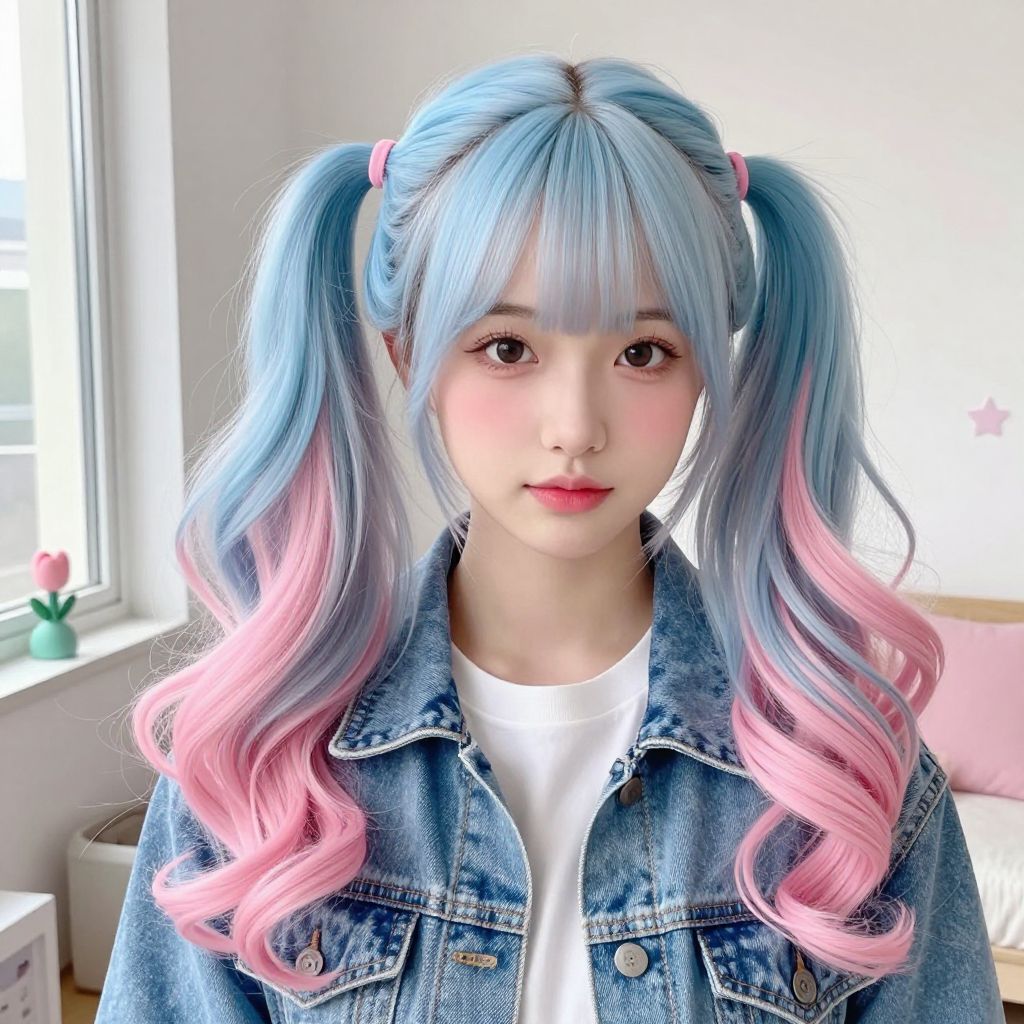 Cute Pastel Pigtails