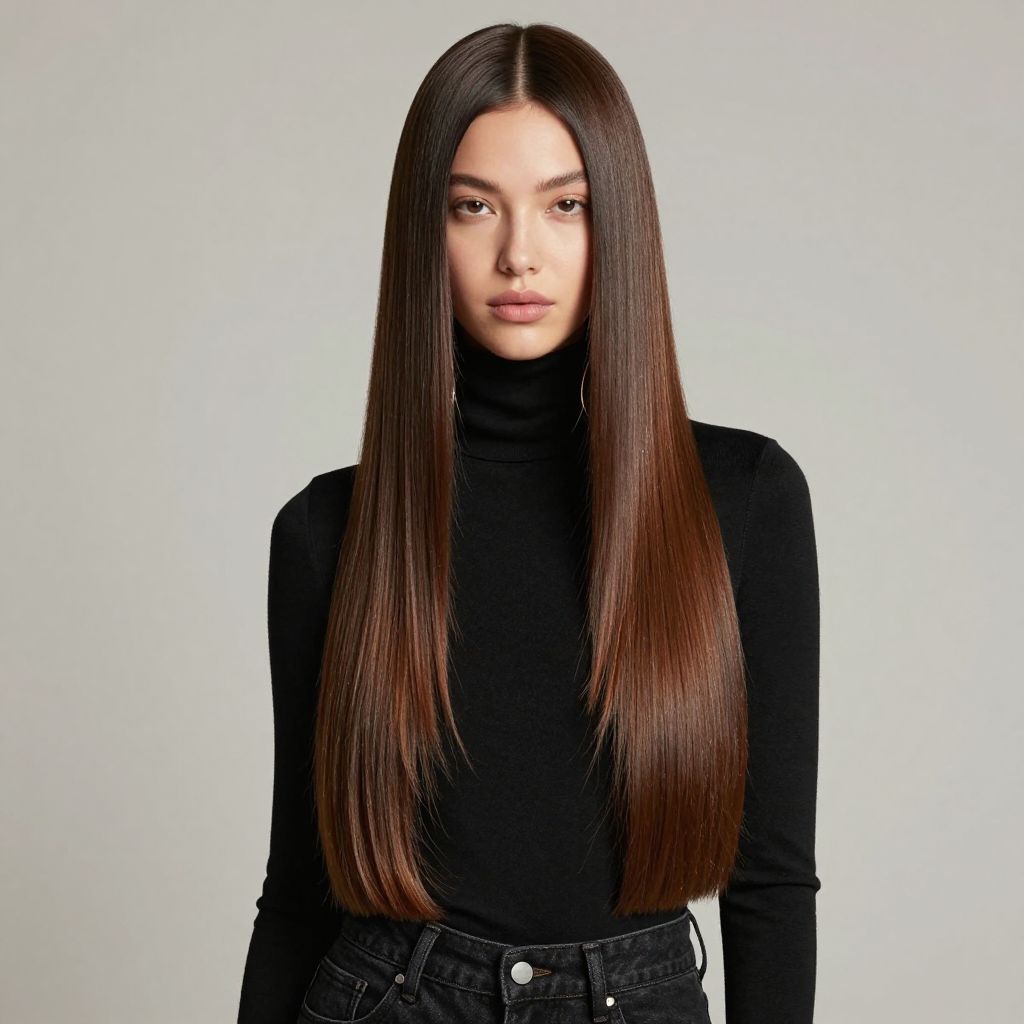 Classic Straight with Middle Part