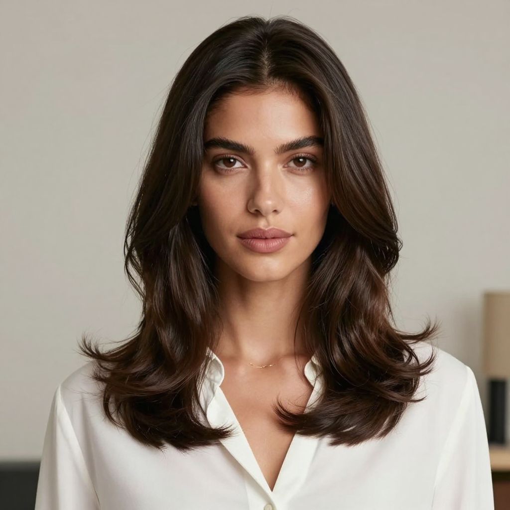 Lob with Subtle Curls