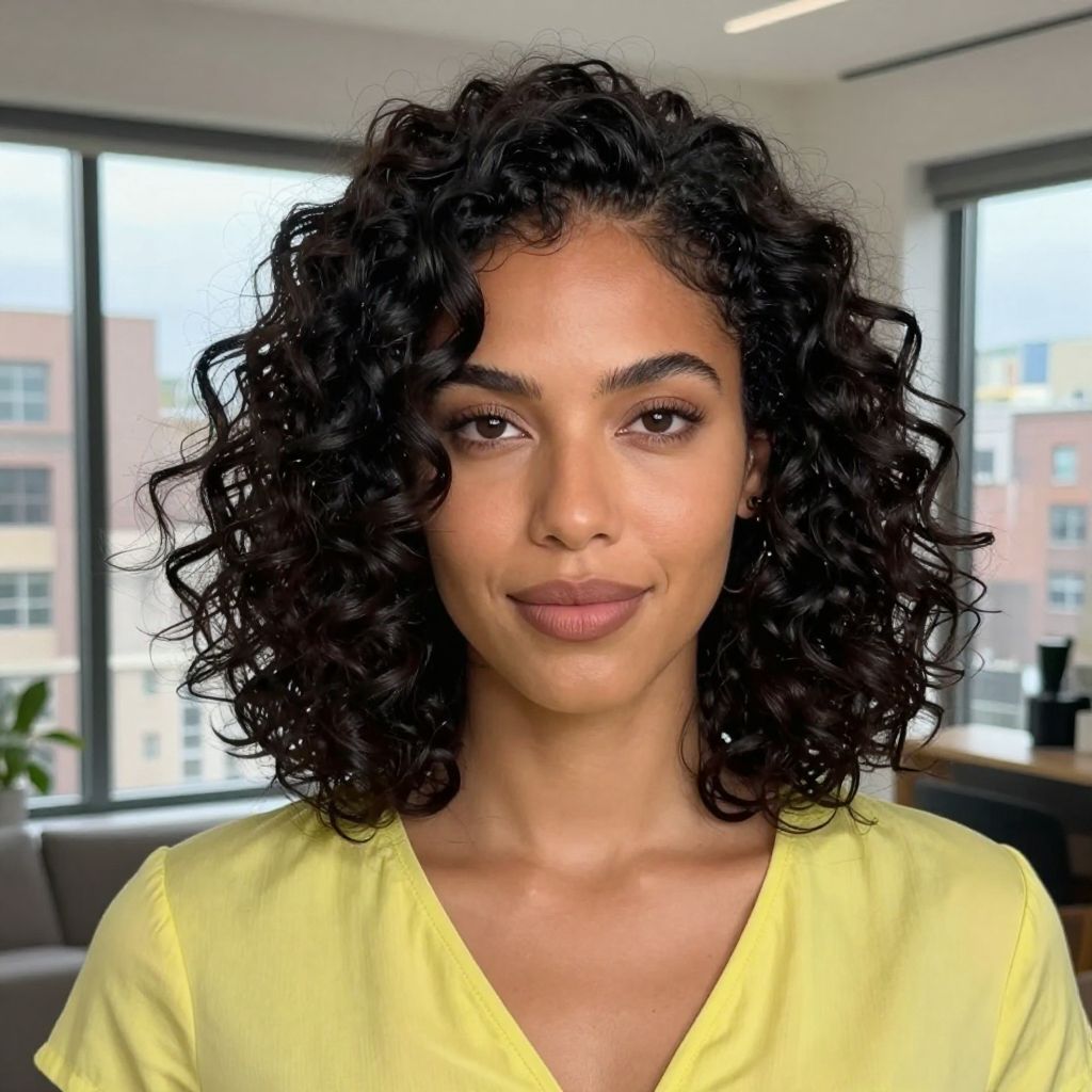 Shoulder Length Curly Bob hairstyle