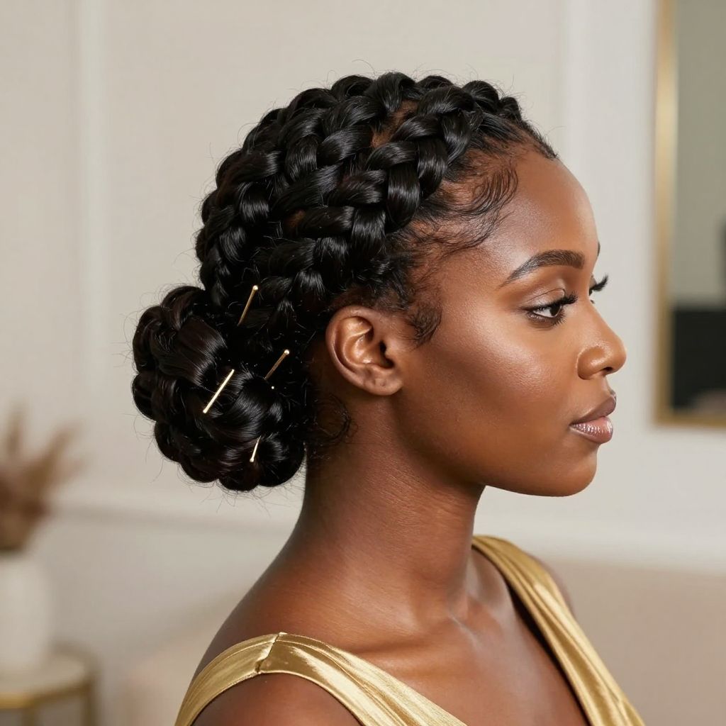 Elegant Flat Twist Updo