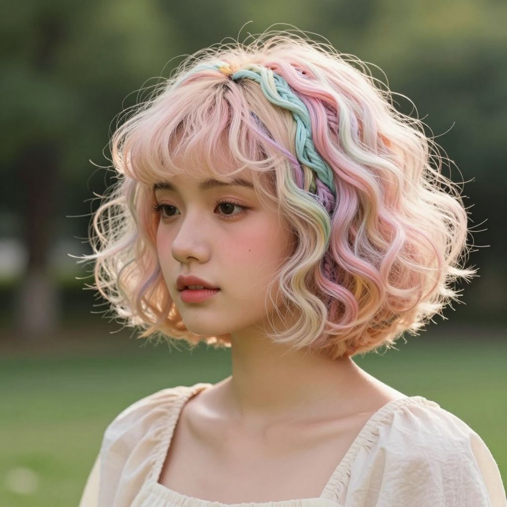 Fluffy Bob Crochet Hairstyle