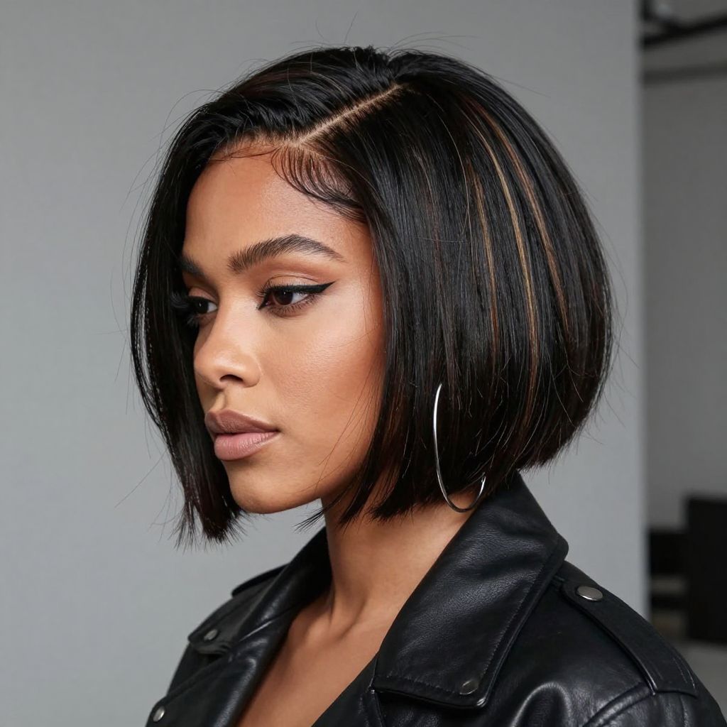 Asymmetrical Bob Crochet Hairstyle