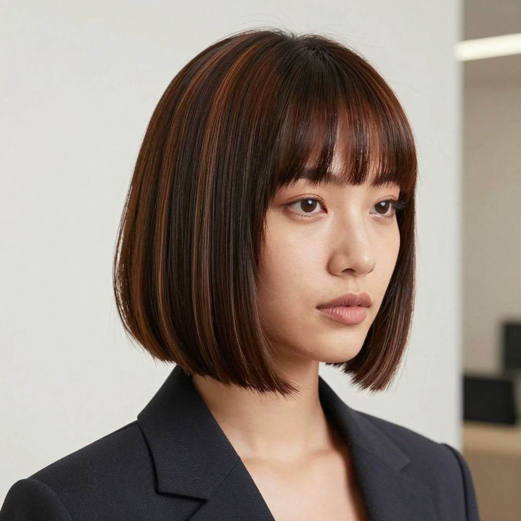 Bob Crochet with Bangs Hairstyle