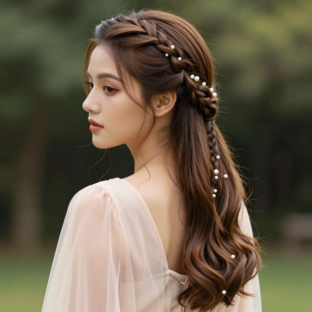 Dual French Braid bridesmaid hair style