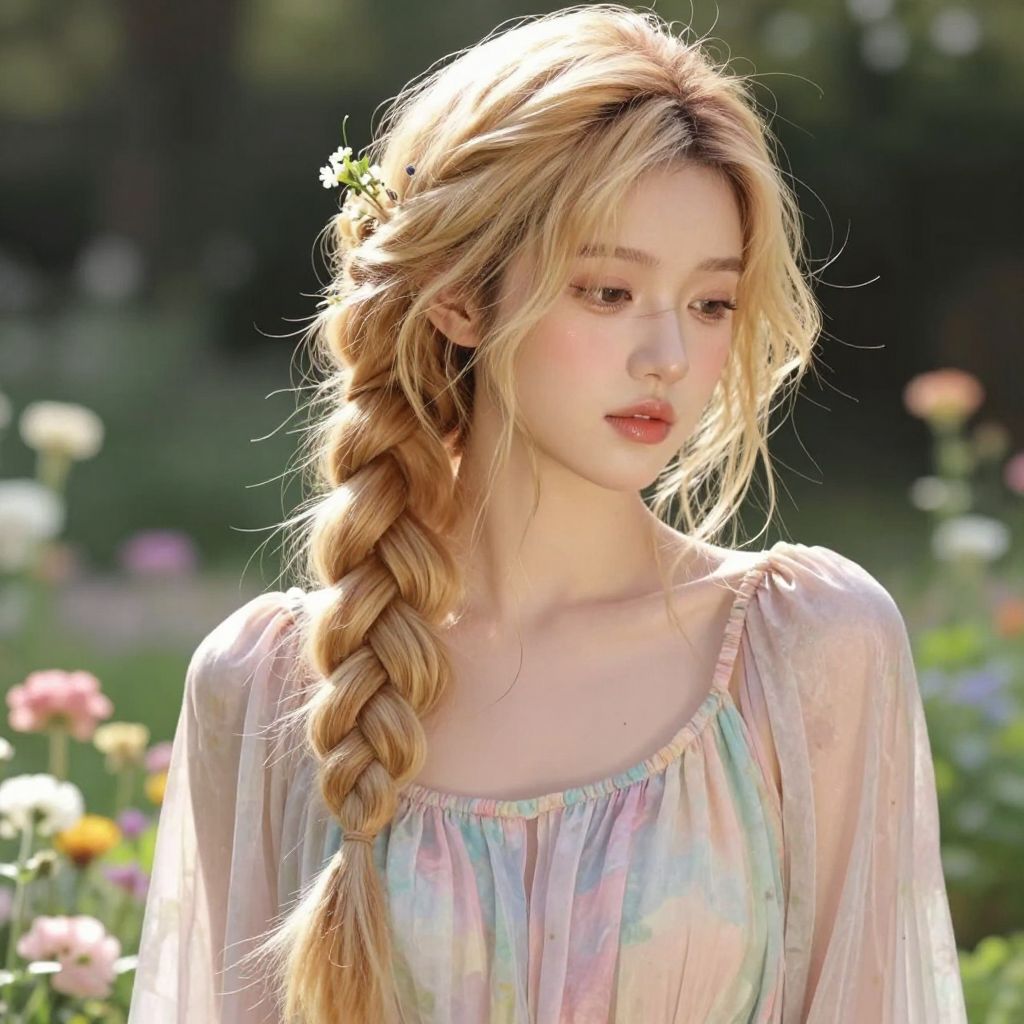 Bohemian Braid bridesmaid hair style