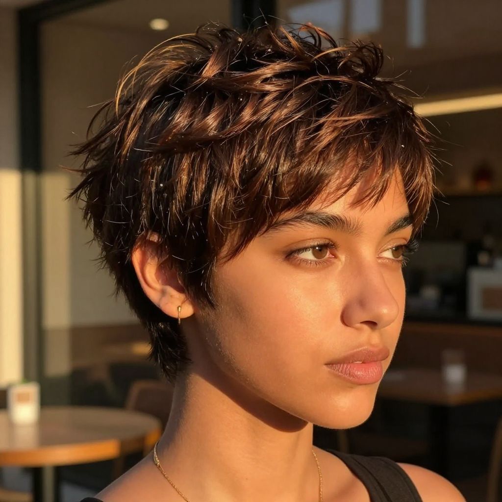 Textured Pixie bridesmaid hair style