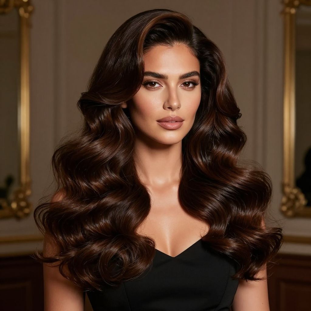 Deep Side-Parted Curls