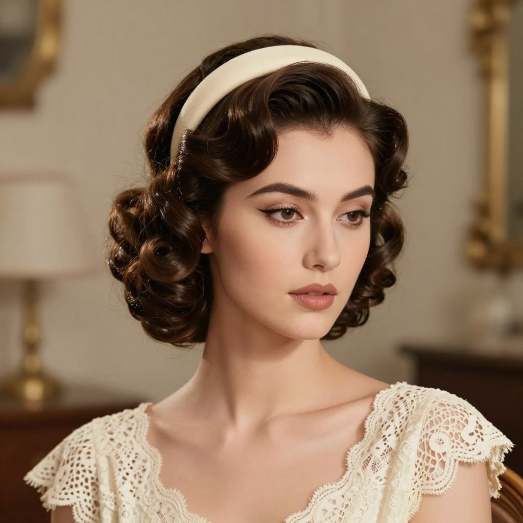 Vintage Curls with Headband