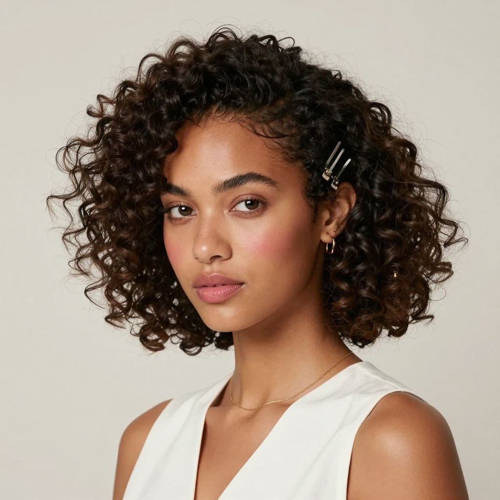 Pinned Back Curly Crop