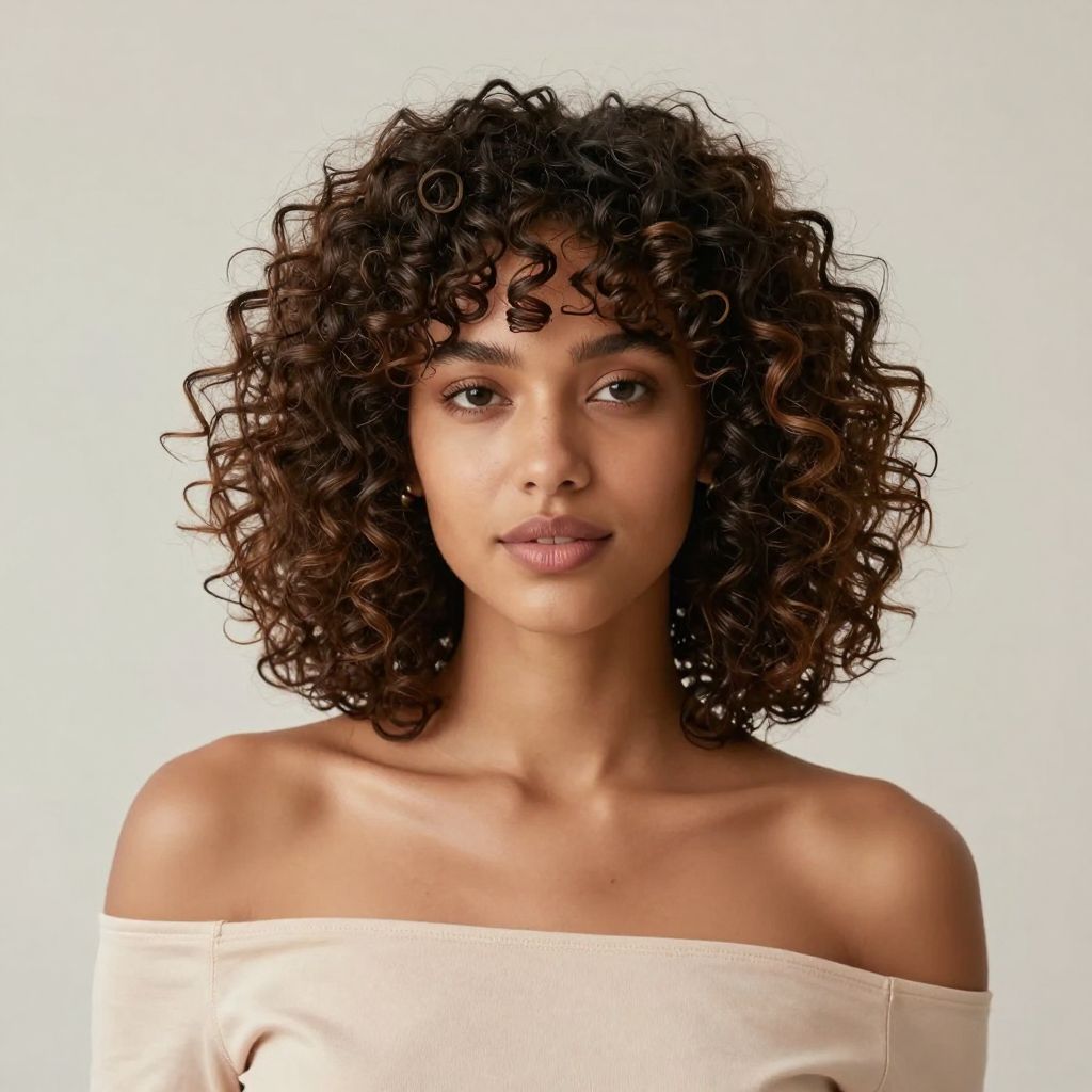 Curly Bob with Volume