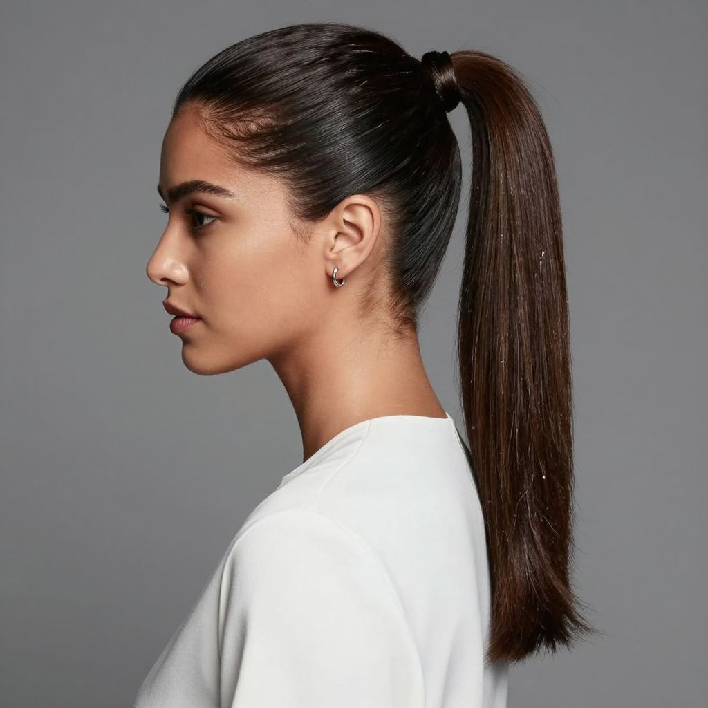 Slicked Back Ponytail