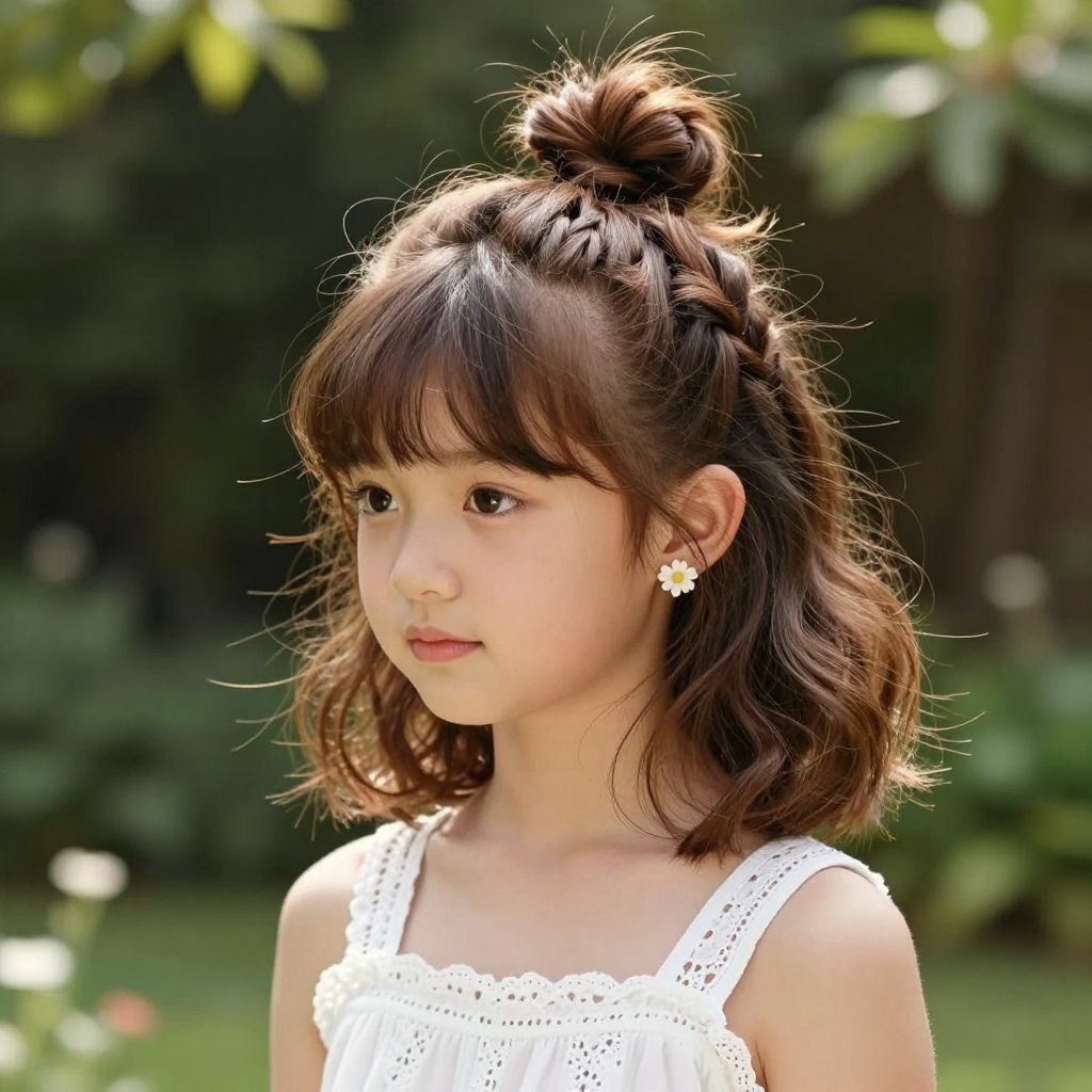 Messy Bun with Braided Detail