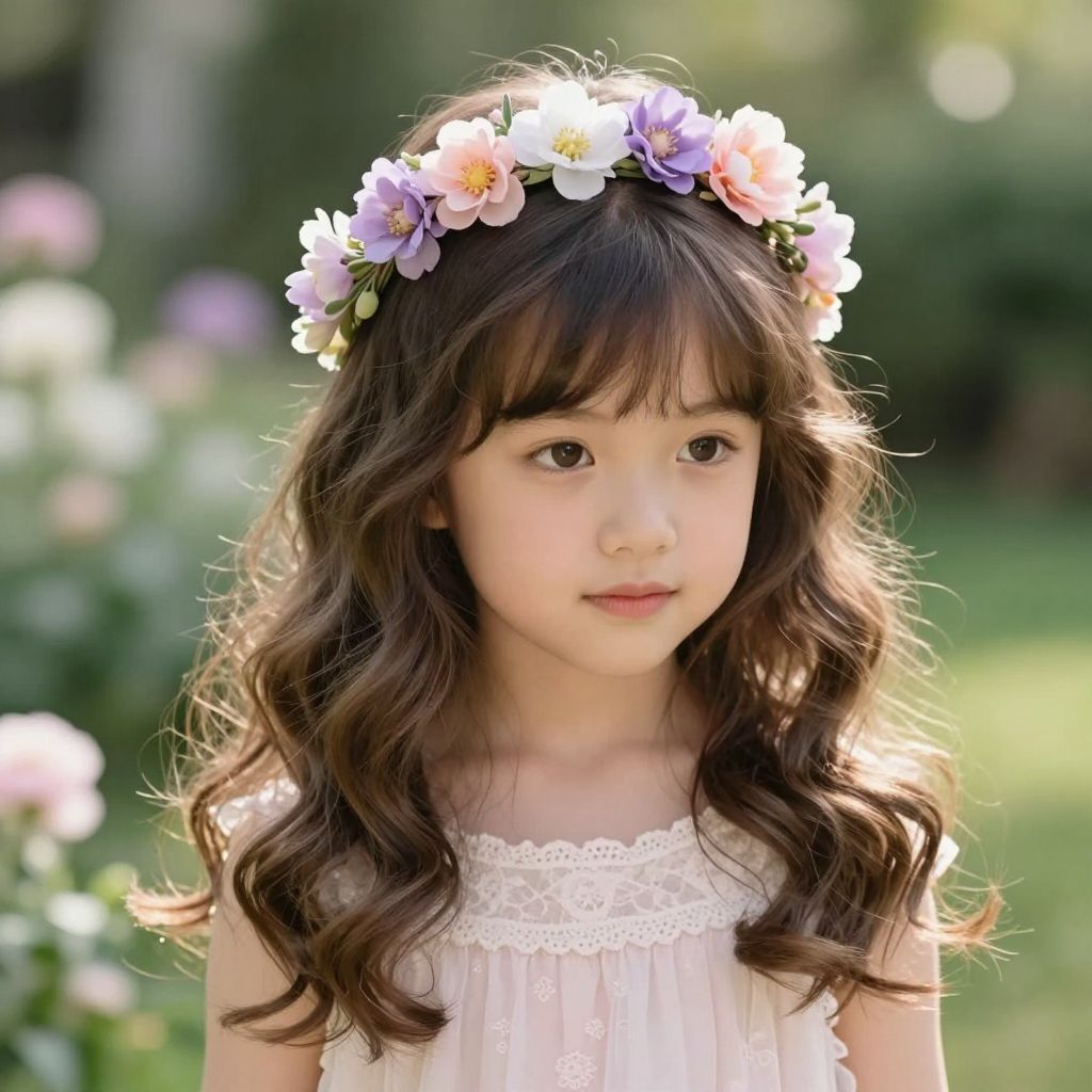 Floral Headband with Soft Waves