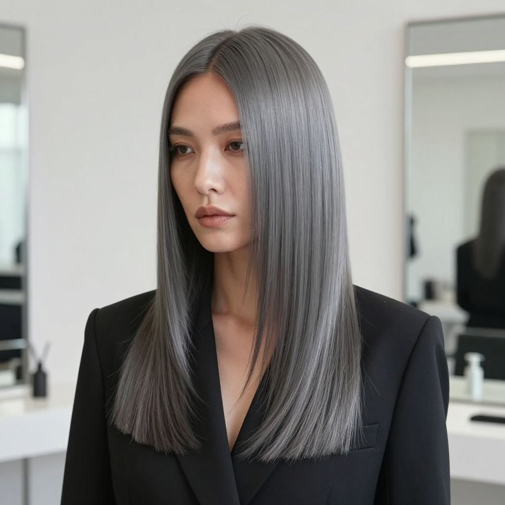 Sleek Gray Straight