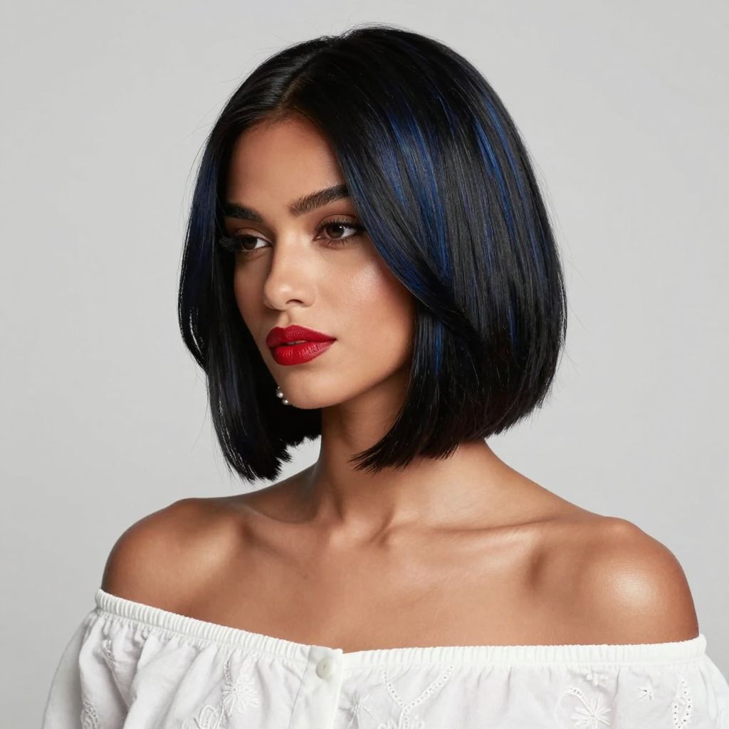 Asymmetrical Bob hairstyle