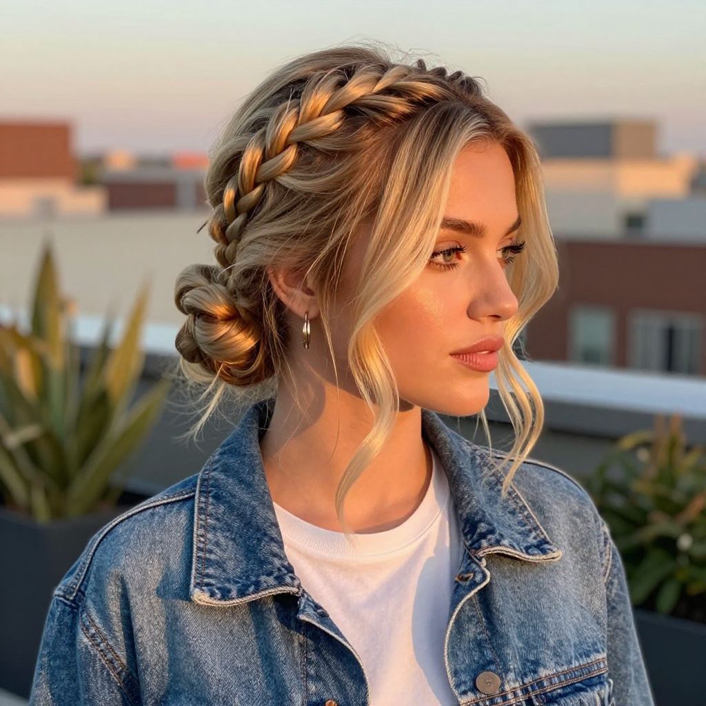 Dutch Braid Updo