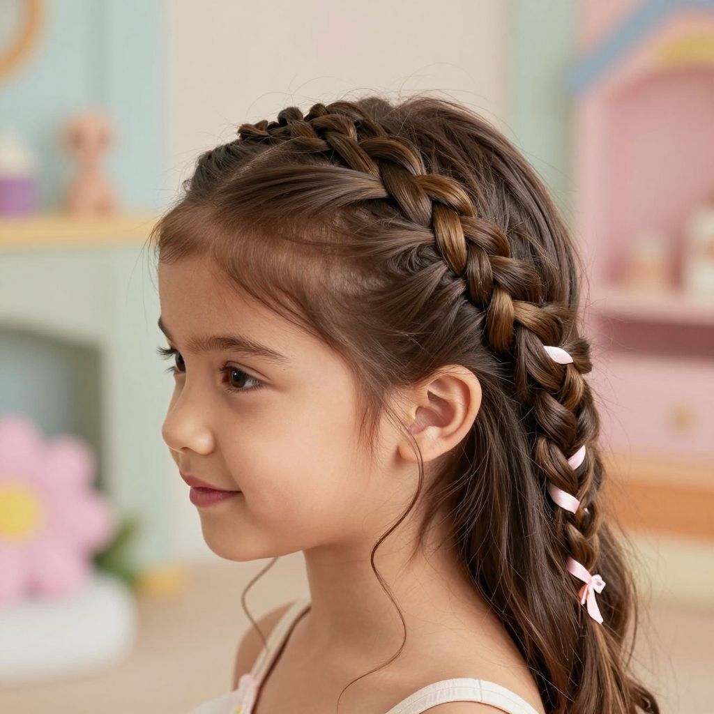 Braided Crown kids hairstyle