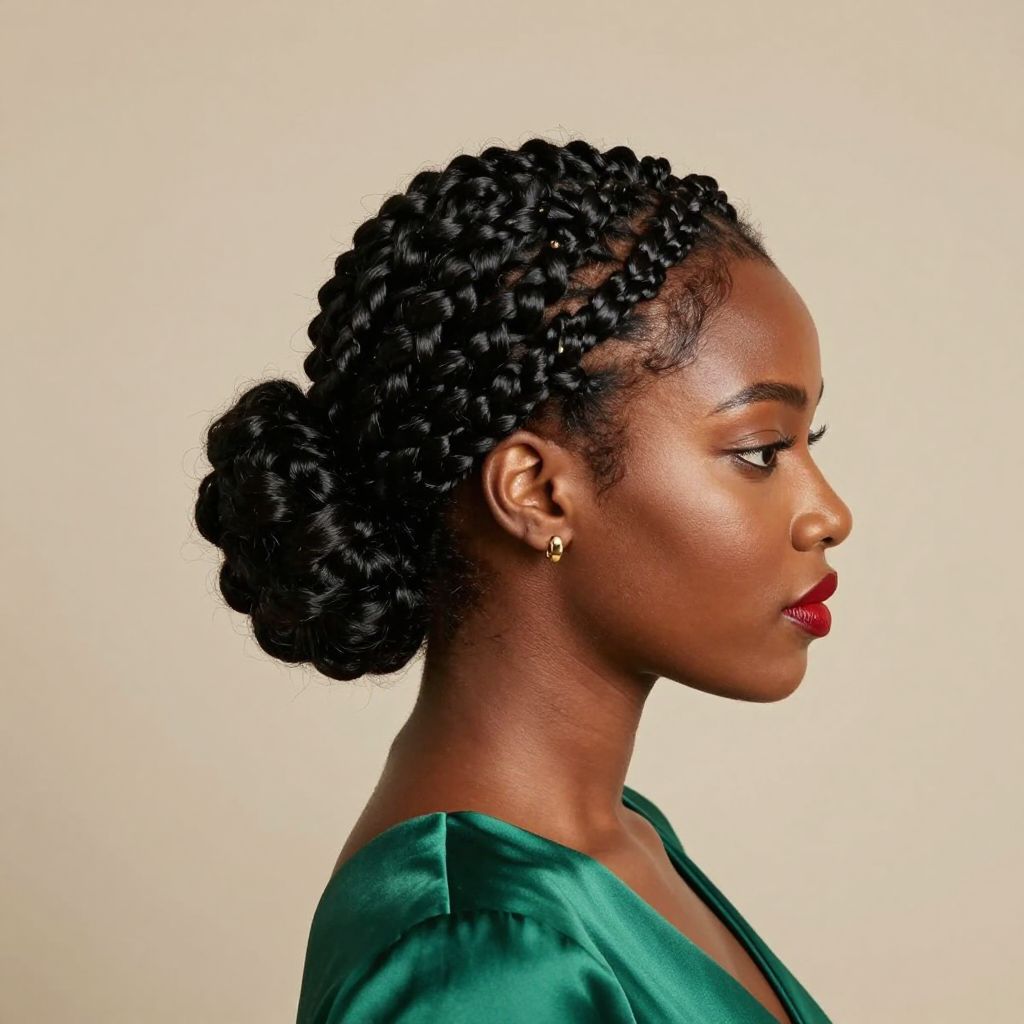 Flat Twists with Twisted Updo