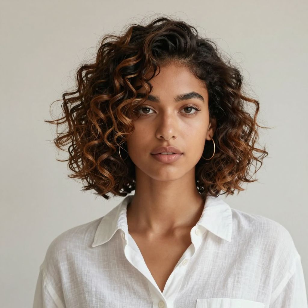 Textured Bob with Curls