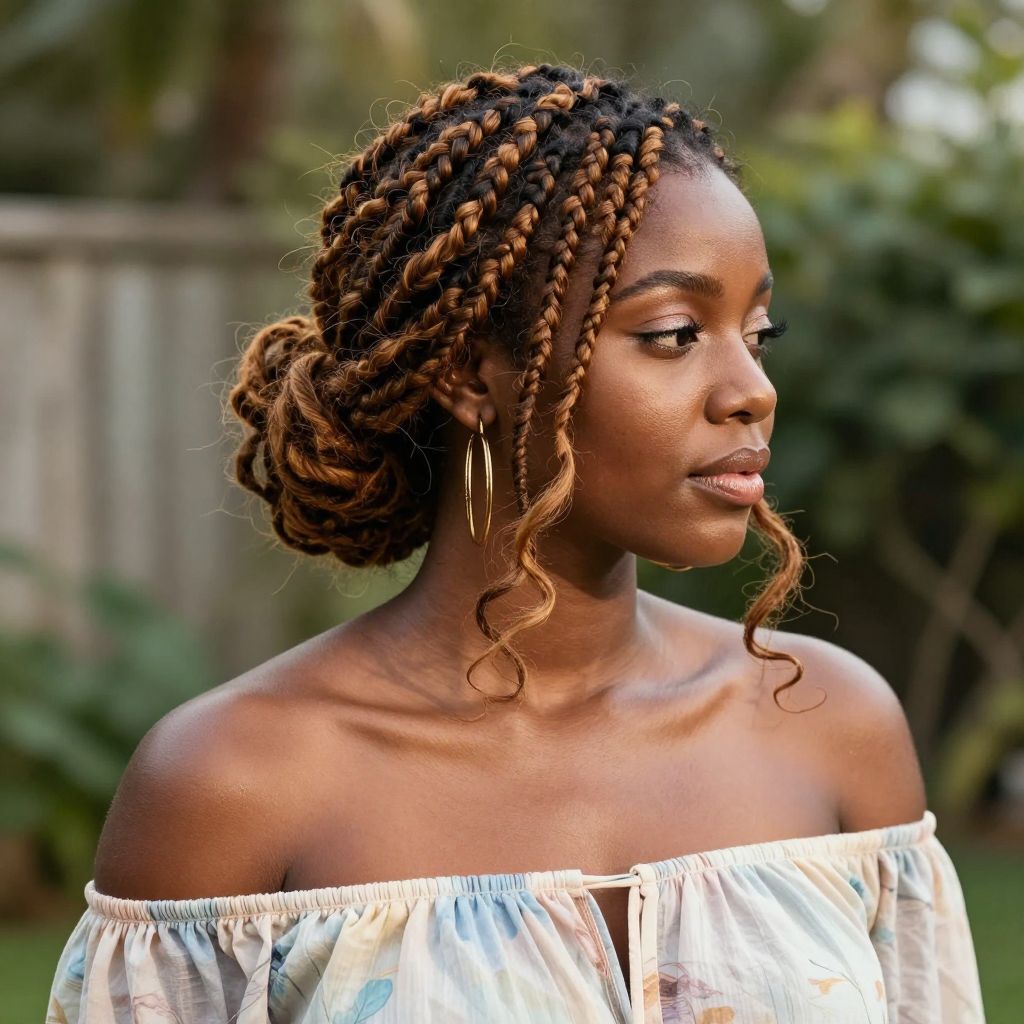 Wispy Locs Updo
