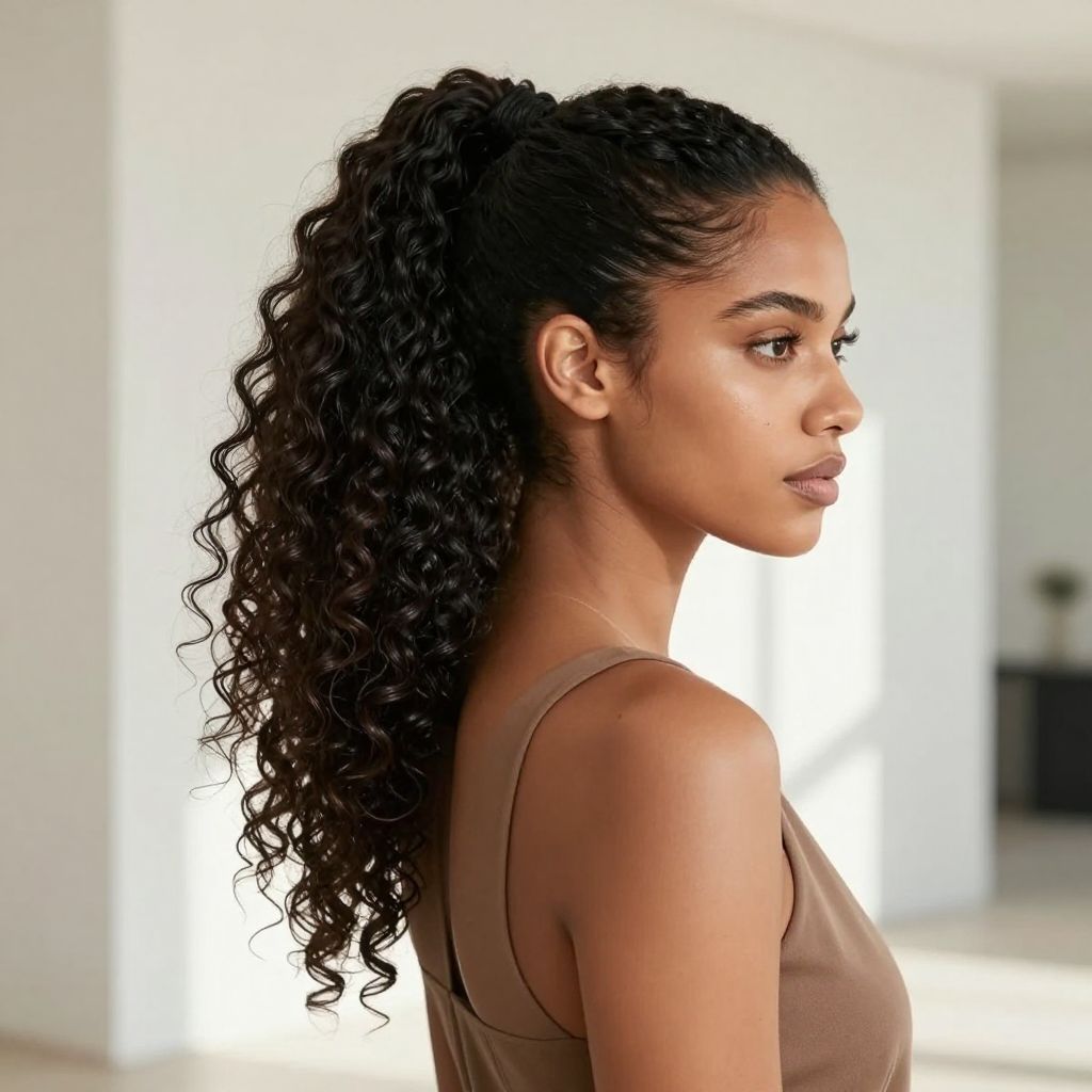 Curly Ponytail
