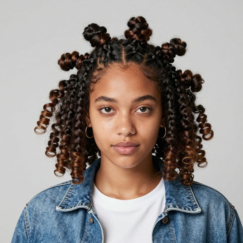 Bantu Knot Twists
