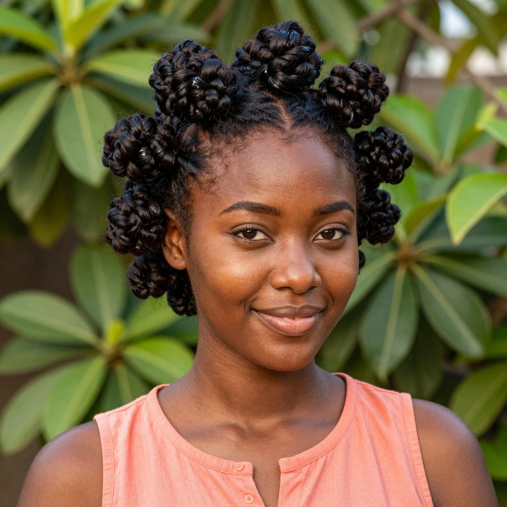 Bantu Knots Protective Style