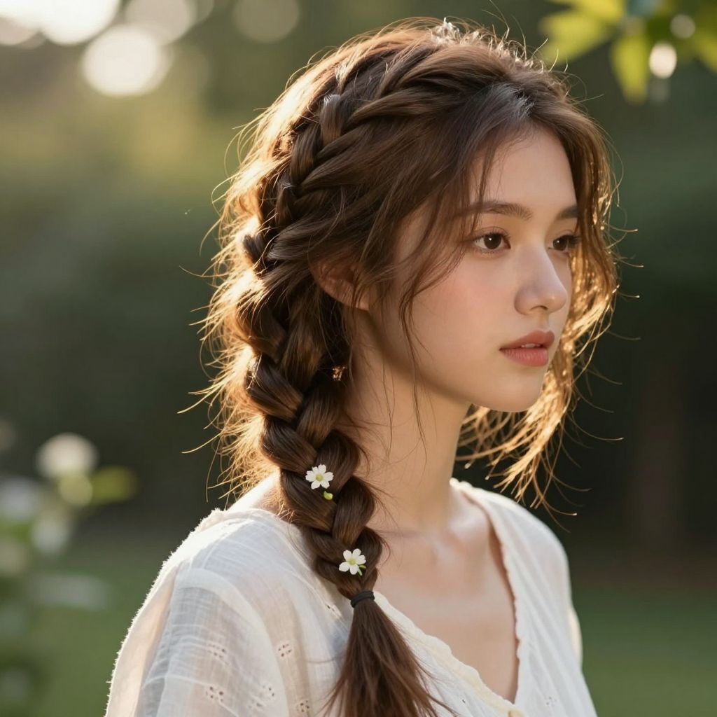 Waterfall Braid on short hair