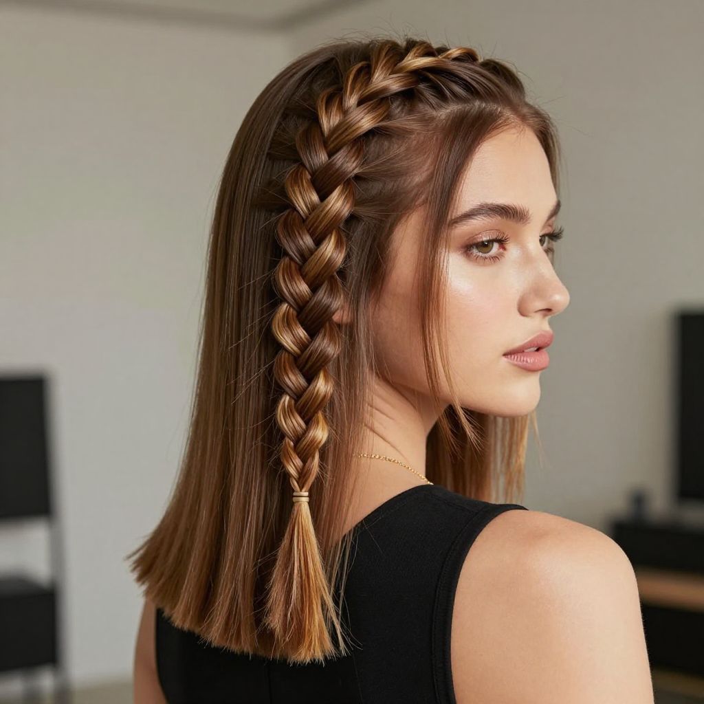 Ladder Braid on short hair