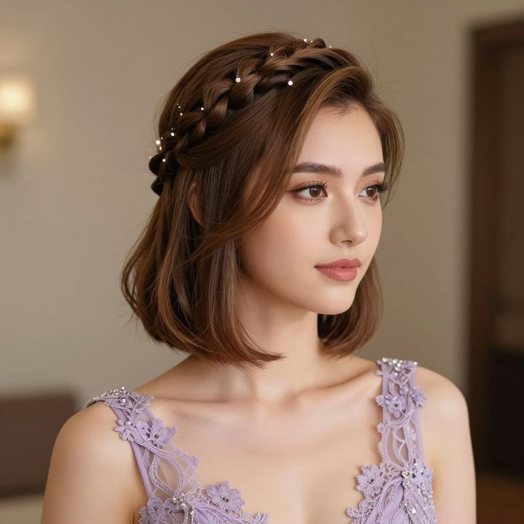 Crown Braid on short hair