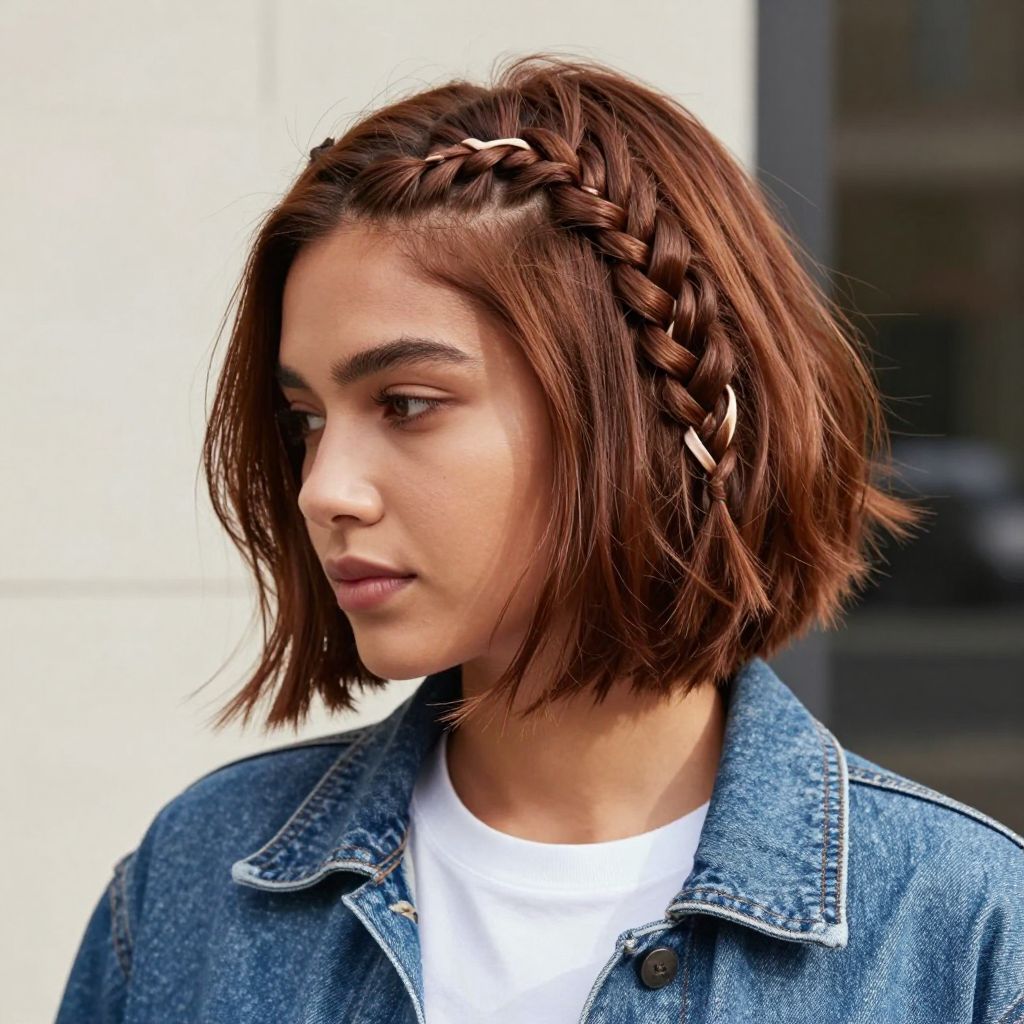 Zigzag Braid on short hair