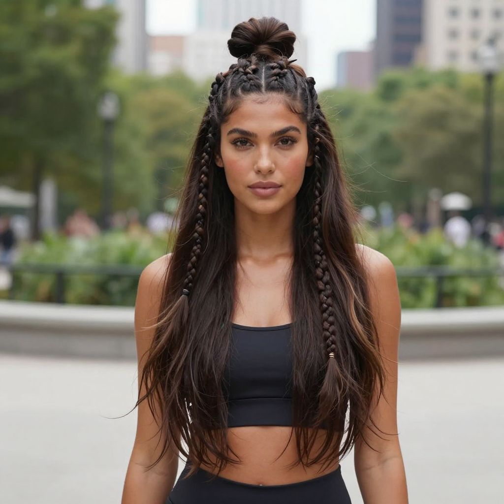 Top Knot with Underbraids