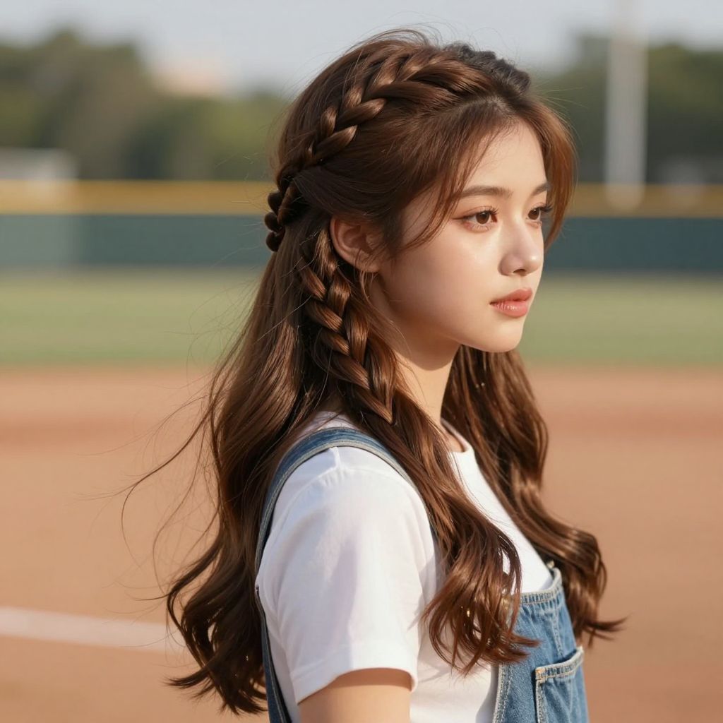 Half Up French Braid