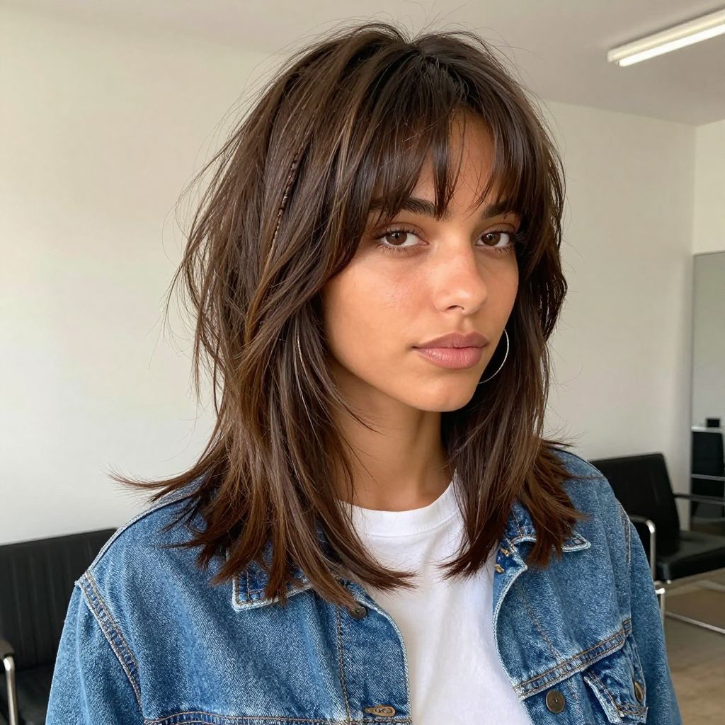 Textured Fringe with Half Pony