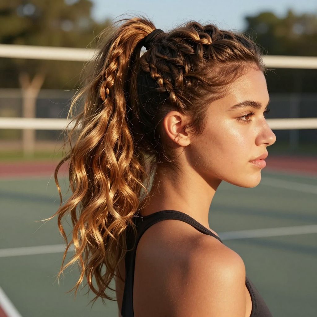 Ponytail with Side Twists