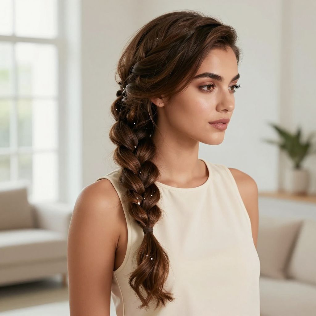 Deep Side Fishtail Braid