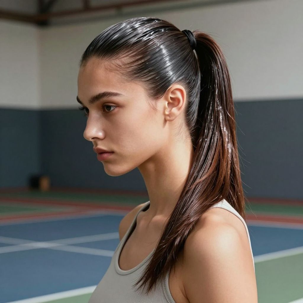 Slicked Back Ponytail