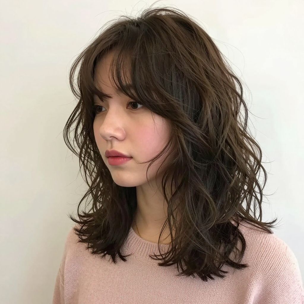 Tousled Waves with Bangs