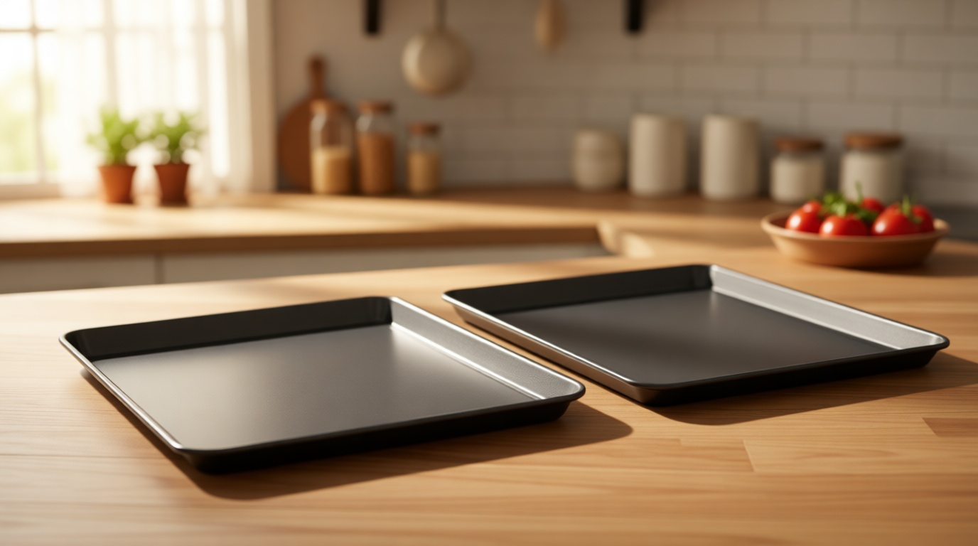 GoodCook Everday Nonstick Carbon Steel 15” x 21” Baking Sheet Set, 2 Pack – Extra-Large Carbon Steel Cooking Pans, Bakeware Set, Cookie Sheets for Baking, Oven Pan Set