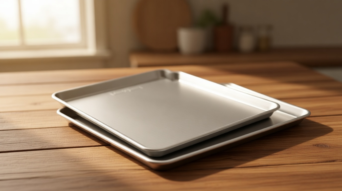 Nordic Ware Naturals Half Sheet - USA Made Aluminum Commercial Quality Sheet Pan for Baking or Roasting, Encapsulated Galvanized Steel Rim Prevents Warping, 2-Pack