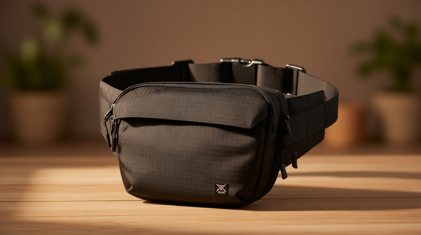 Tactical Fanny Pack for Men Women, Security Carry Crossbody Bag, Anti Theft EDC Waist Bag for Hiking Hunting (Adjustable Up to 57" Waist)