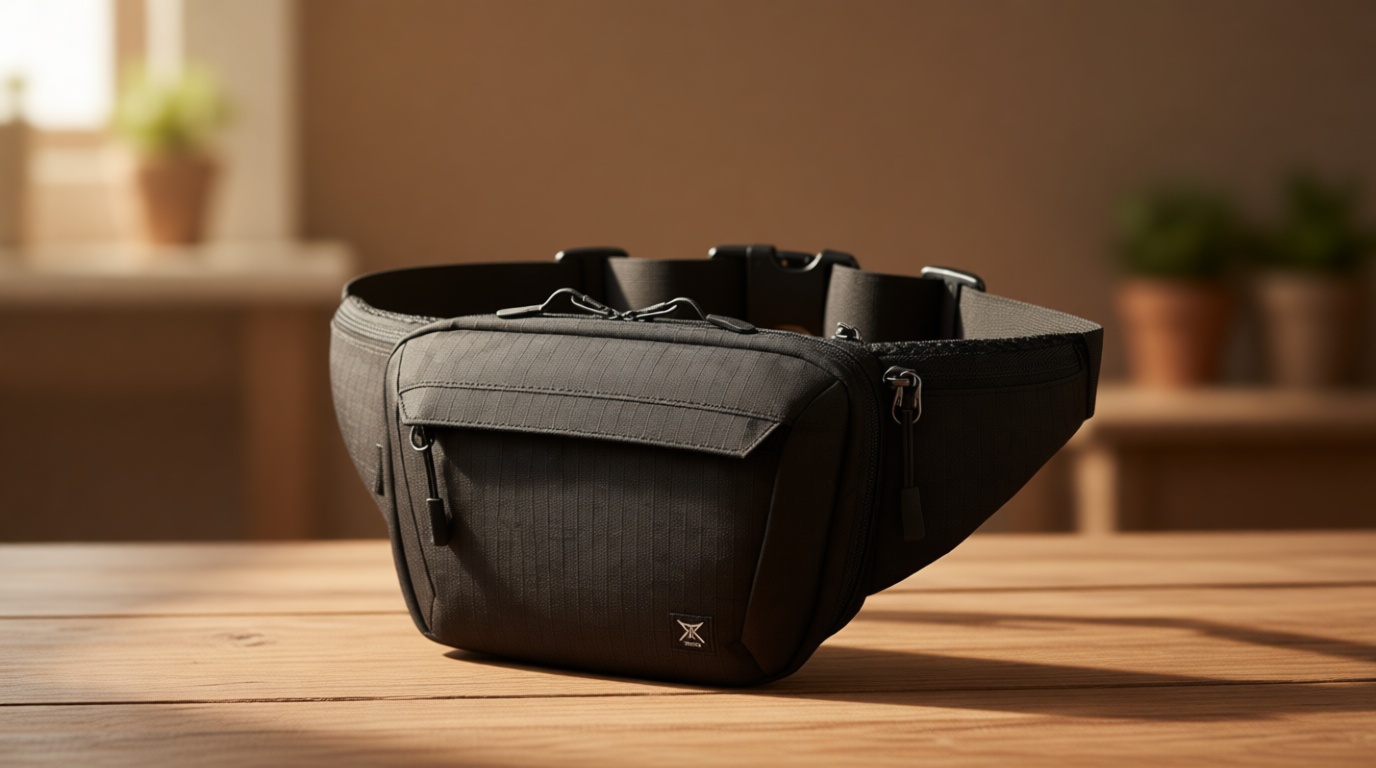 RXW Tactical Concealed Carry Fanny Pack, CCW Fanny Pack, Waist Bag for Men, Hip Bag Compact Belt Bag for Hiking, EDC Waist Pack(Adjustable Up to 60" Waist)