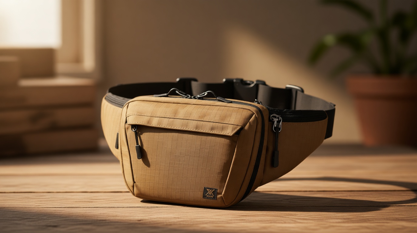 RXW Tactical Concealed Carry Fanny Pack, CCW Fanny Pack, Waist Bag for Men, Hip Bag Compact Belt Bag for Hiking, EDC Waist Pack(Adjustable Up to 60" Waist)