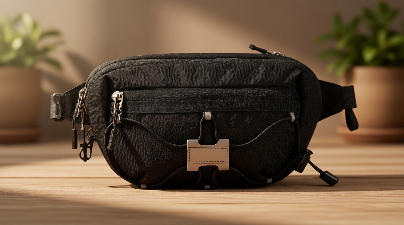 WATERFLY Lightweight Small Fanny Pack: 1.5L Mini Slim Crossbody Waist Belt Hip Bag with RFID Blocking, Anti-Theft & Water Resistant Pouch for Women Men Travel Hiking Running Walking EDC