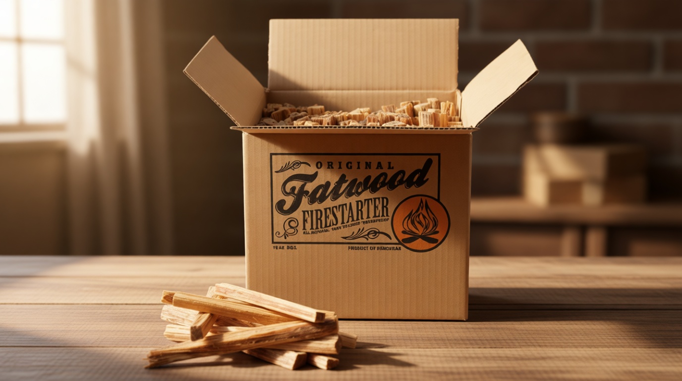 Fatwood Fire Starter Sticks 10lb Box - Indoor or Outdoor 100% All Natural Pine Fire Starters for Campfires, Fireplace, Firepit, Wood Stove, or BBQ Grill - Kindling Wood Firewood Lighter by Pure Garden
