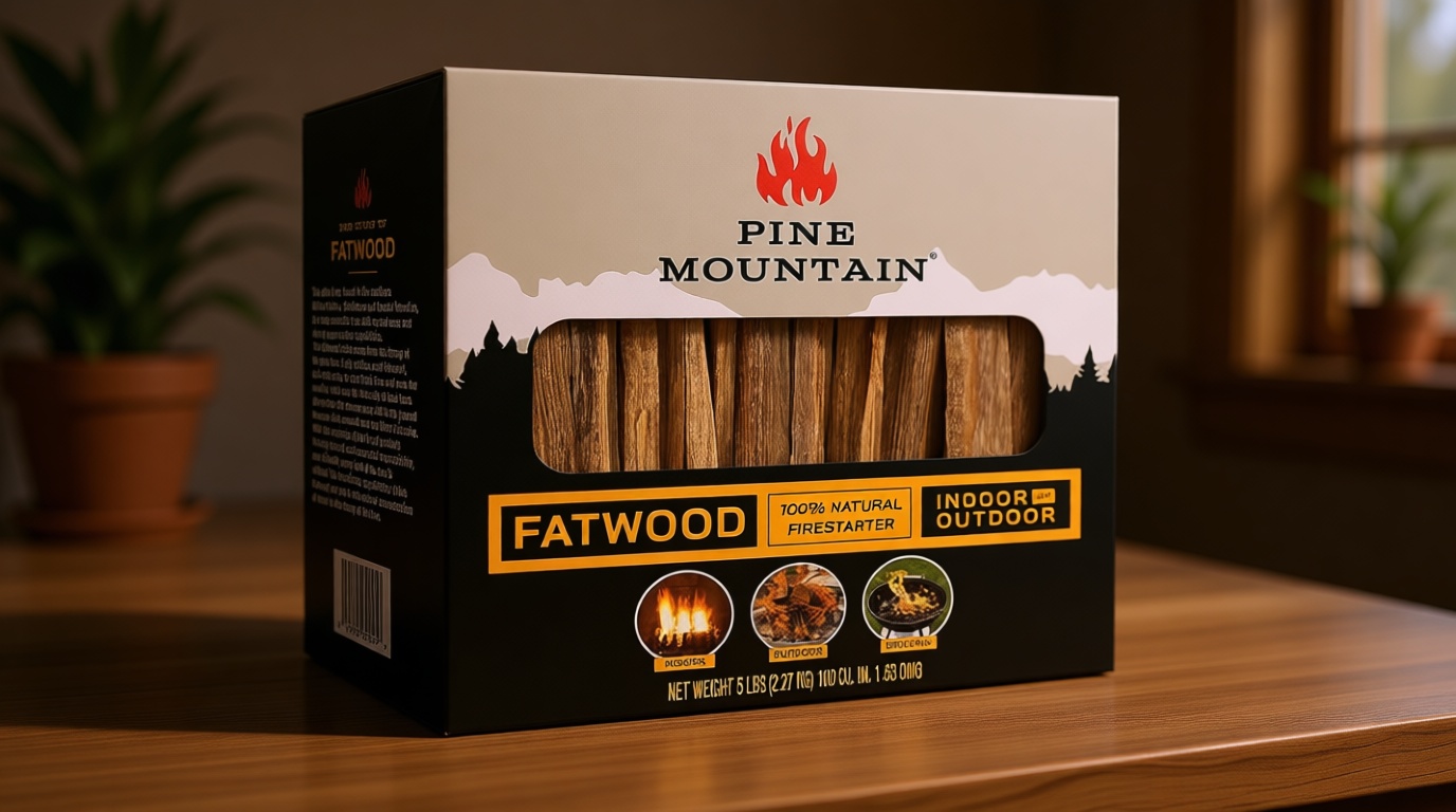 Pine Mountain StarterStikk 100% Natural Fatwood Firestarting Sticks, 5 Pound Natural Firestarting Wood Sticks for Campfire, Fireplace, Wood Stove, Fire Pit, Indoor and Outdoor Use